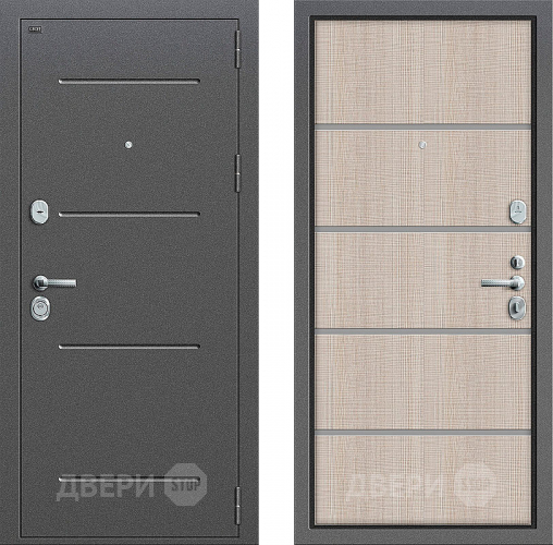 Входная металлическая Дверь Groff Т2-204 Cappuccino Crosscut в Протвино