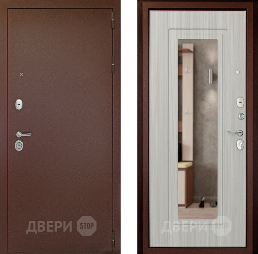 Входная металлическая Дверь (Дверной Континент) Гарант - 1 Зеркало Сандал белый в Протвино