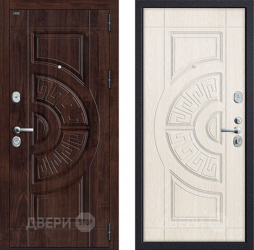 Входная металлическая Дверь Groff P3-312 Темная вишня/ Беленый дуб в Протвино