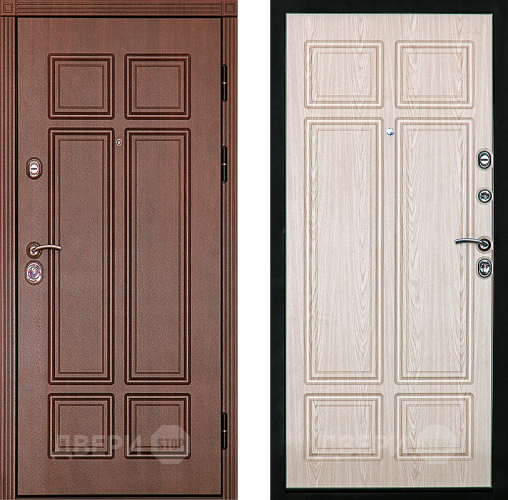 Входная металлическая Дверь (Дверной Континент) Консул Беленый дуб в Протвино