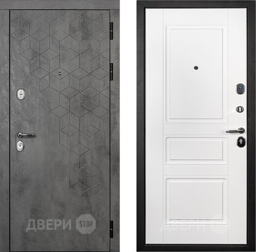 Входная металлическая Райтвер Бетон 1501 Белый матовый  в Протвино