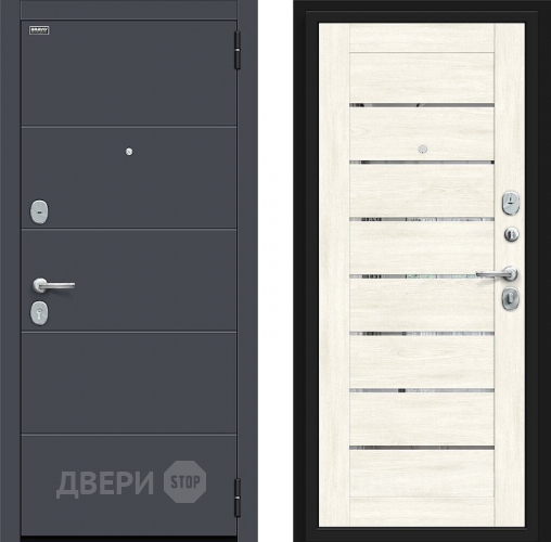 Входная металлическая Дверь Bravo Прайд Kale Graphite Pro/Nordic Oak в Протвино