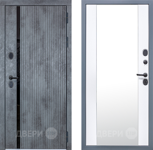 Входная металлическая Дверь Сударь МХ-46 Бетон Зеркало в Протвино