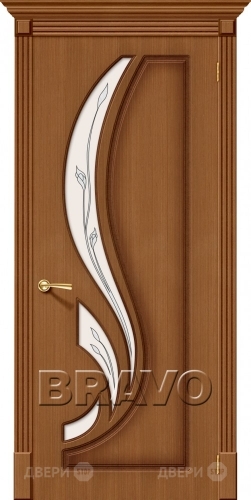 Межкомнатная дверь со стеклом Лилия (Орех) в Протвино