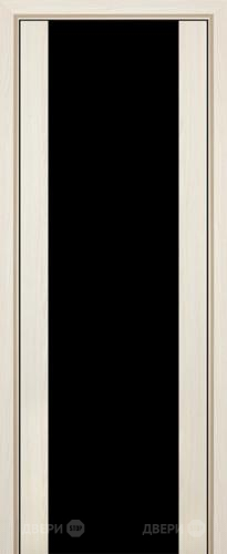 Межкомнатная дверь ProfilDoors 8X эш вайт мелинга (черный триплекс) в Протвино