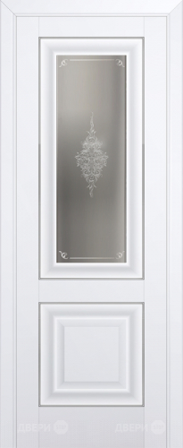 Межкомнатная дверь ProfilDoors 28U аляска (матовое, кристалл с узором) в Протвино