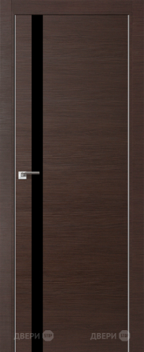Межкомнатная дверь ProfilDoors 6Z венге кроскут (черный лак) в Протвино
