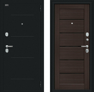 Дверь Bravo Техно Kale Букле черное/Wenge Veralinga
