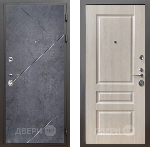 Дверь Шелтер (SHELTER) Комфорт Бетон урбан индиго 3 Дуб филадельфия крем в Протвино