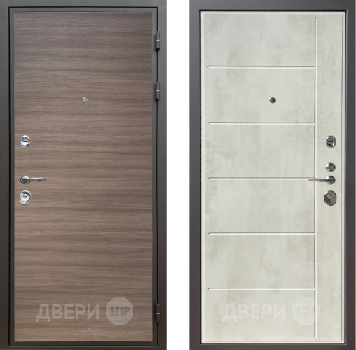 Входная металлическая Дверь Шелтер (SHELTER) Комфорт Дуб тоскано поперечный 11 Бетон крем в Протвино