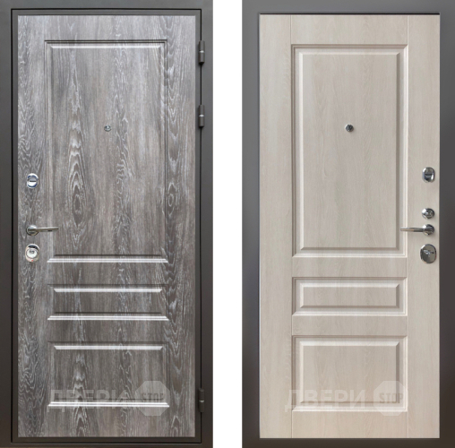 Входная металлическая Дверь Шелтер (SHELTER) Комфорт Дуб шале серебро 3 Дуб филадельфия крем в Протвино