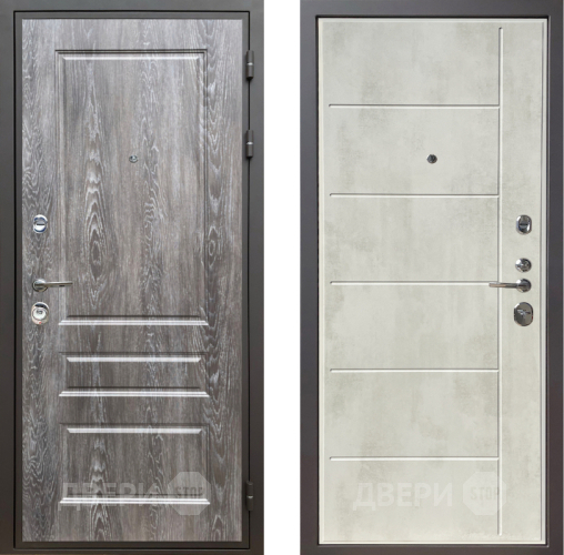 Входная металлическая Дверь Шелтер (SHELTER) Комфорт Дуб шале серебро 11 Бетон крем в Протвино