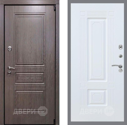 Входная металлическая Дверь Рекс (REX) Пренмиум-S FL-2 Силк Сноу в Протвино