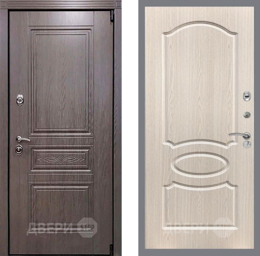 Входная металлическая Дверь Рекс (REX) Пренмиум-S FL-128 Беленый дуб в Протвино