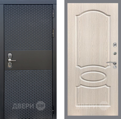 Входная металлическая Дверь Стоп БЛЭК CISA ФЛ-128 Беленый дуб в Протвино