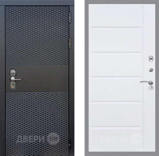 Входная металлическая Дверь Стоп БЛЭК CISA ФЛ-102 Белый ясень в Протвино