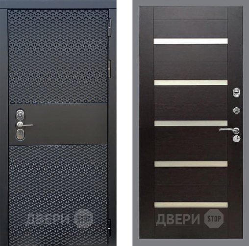 Входная металлическая Дверь Стоп БЛЭК CISA СБ-14 венге поперечный в Протвино