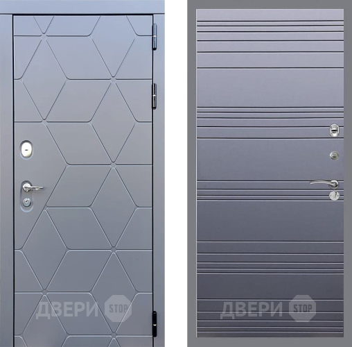 Входная металлическая Дверь Стоп КОСМО Лайн Силк титан в Протвино
