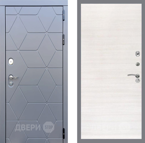 Входная металлическая Дверь Стоп КОСМО Гладкая Акация светлая в Протвино