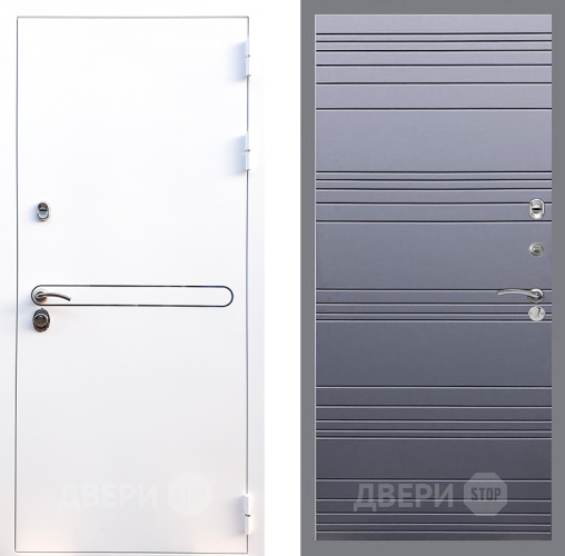 Входная металлическая Дверь Стоп Лайн Вайт Лайн Силк титан в Протвино