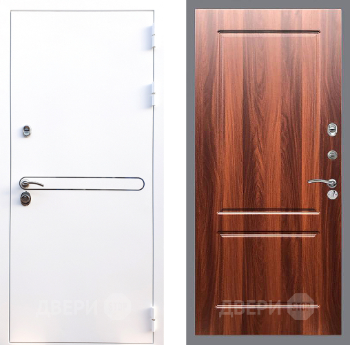 Входная металлическая Дверь Стоп Лайн Вайт ФЛ-117 Итальянский орех в Протвино