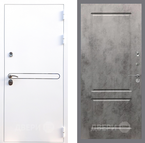 Входная металлическая Дверь Стоп Лайн Вайт ФЛ-117 Бетон темный в Протвино