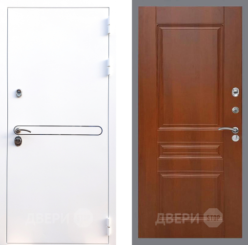 Входная металлическая Дверь Стоп Лайн Вайт ФЛ-243 Итальянский орех в Протвино