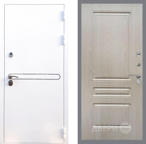 Входная металлическая Дверь Стоп Лайн Вайт ФЛ-243 Беленый дуб в Протвино