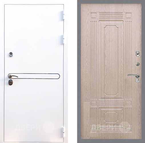 Входная металлическая Дверь Стоп Лайн Вайт ФЛ-2 Беленый дуб в Протвино