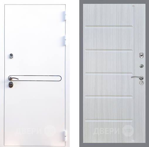 Входная металлическая Дверь Стоп Лайн Вайт ФЛ-102 Сандал белый в Протвино