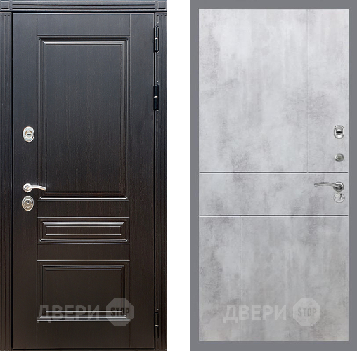 Входная металлическая Дверь Стоп МЕГАПОЛИС ФЛ-290 Бетон светлый в Протвино