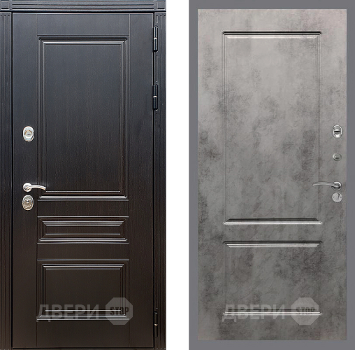 Входная металлическая Дверь Стоп МЕГАПОЛИС ФЛ-117 Бетон темный в Протвино