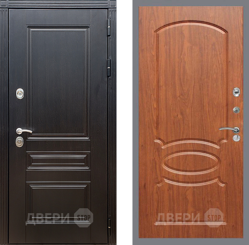 Входная металлическая Дверь Стоп МЕГАПОЛИС ФЛ-128 Береза мореная в Протвино