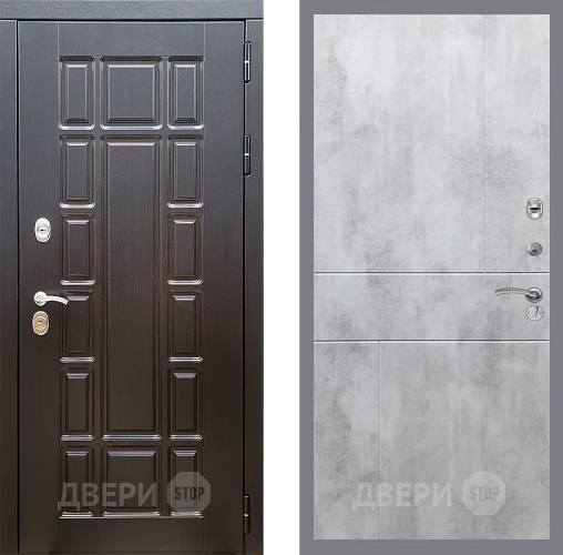 Входная металлическая Дверь Стоп НЬЮ ЙОРК ФЛ-290 Бетон светлый в Протвино