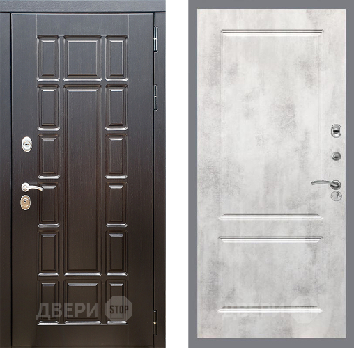 Входная металлическая Дверь Стоп НЬЮ ЙОРК ФЛ-117 Бетон светлый в Протвино
