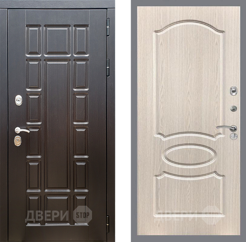 Входная металлическая Дверь Стоп НЬЮ ЙОРК ФЛ-128 Беленый дуб в Протвино