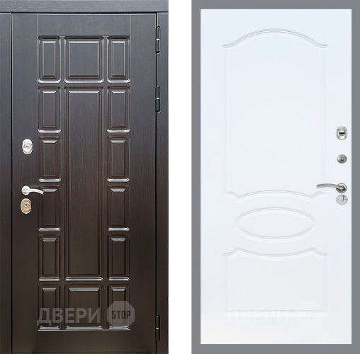 Входная металлическая Дверь Стоп НЬЮ ЙОРК ФЛ-128 Белый ясень в Протвино