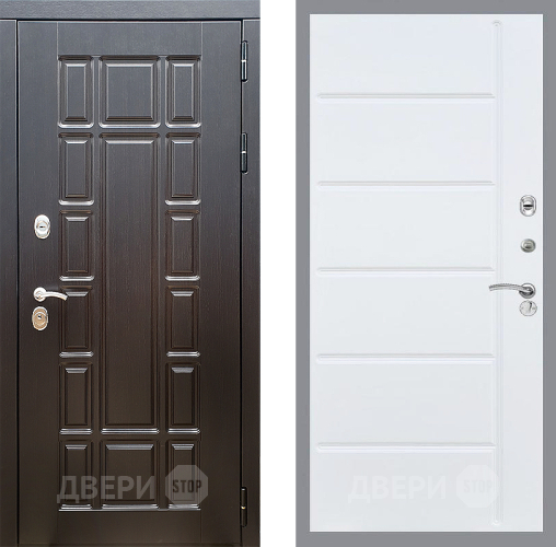 Входная металлическая Дверь Стоп НЬЮ ЙОРК ФЛ-102 Белый ясень в Протвино