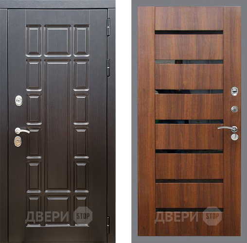 Входная металлическая Дверь Стоп НЬЮ ЙОРК СБ-14 Орех бренди в Протвино