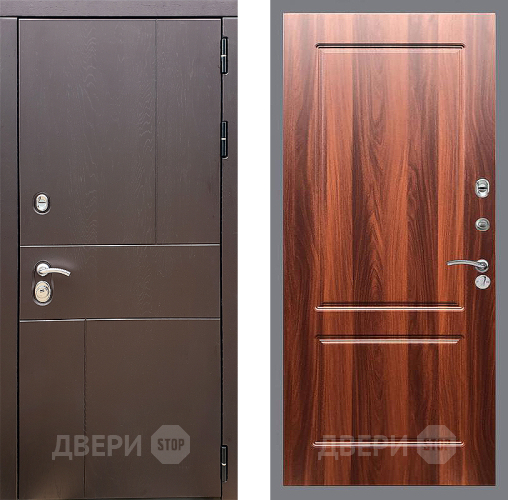 Входная металлическая Дверь Стоп УРБАН ФЛ-117 Итальянский орех в Протвино