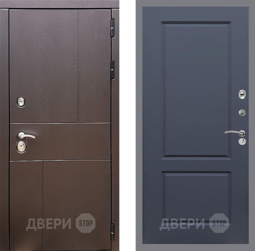 Входная металлическая Дверь Стоп УРБАН ФЛ-117 Силк титан в Протвино