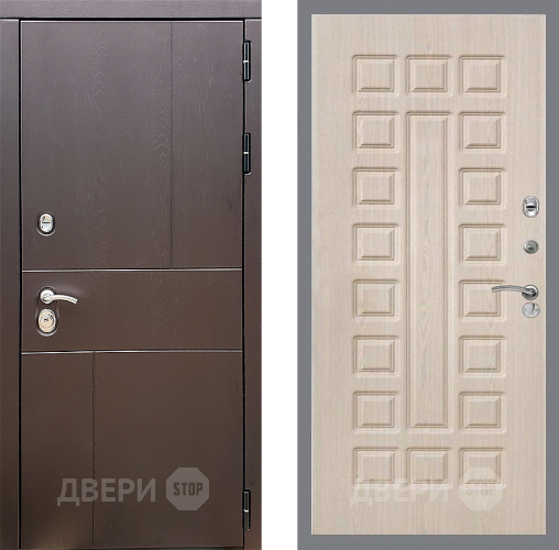 Входная металлическая Дверь Стоп УРБАН ФЛ-183 Беленый дуб в Протвино