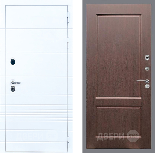 Входная металлическая Дверь Стоп ТРЕНДО ФЛ-117 Орех премиум в Протвино