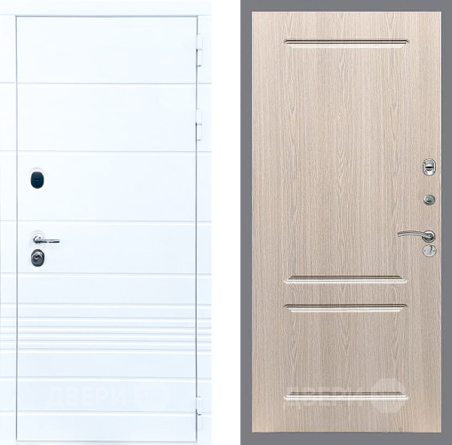 Входная металлическая Дверь Стоп ТРЕНДО ФЛ-117 Беленый дуб в Протвино