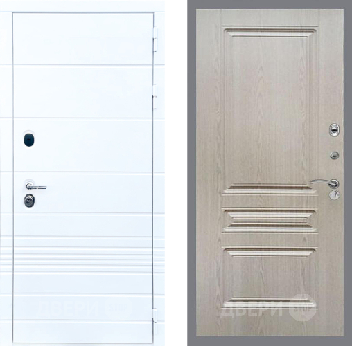 Входная металлическая Дверь Стоп ТРЕНДО ФЛ-243 Беленый дуб в Протвино