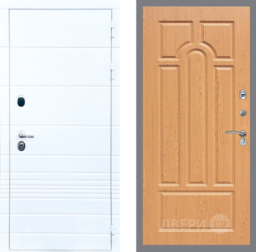 Входная металлическая Дверь Стоп ТРЕНДО ФЛ-58 Дуб в Протвино