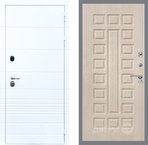 Входная металлическая Дверь Стоп ТРЕНДО ФЛ-183 Беленый дуб в Протвино