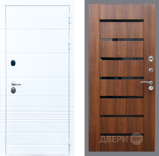 Входная металлическая Дверь Стоп ТРЕНДО СБ-14 Орех бренди в Протвино
