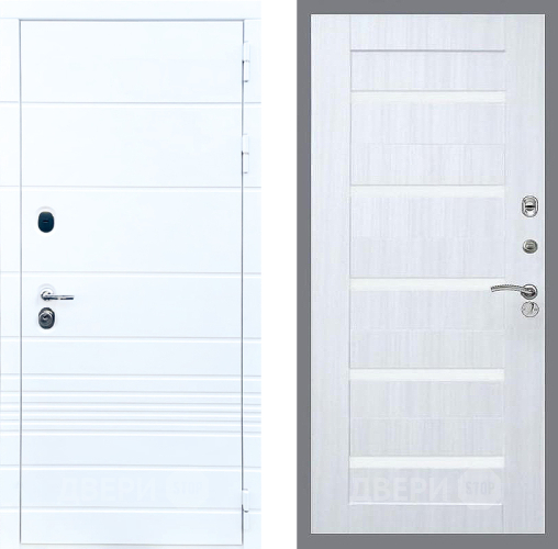 Входная металлическая Дверь Стоп ТРЕНДО СБ-14 Сандал белый в Протвино