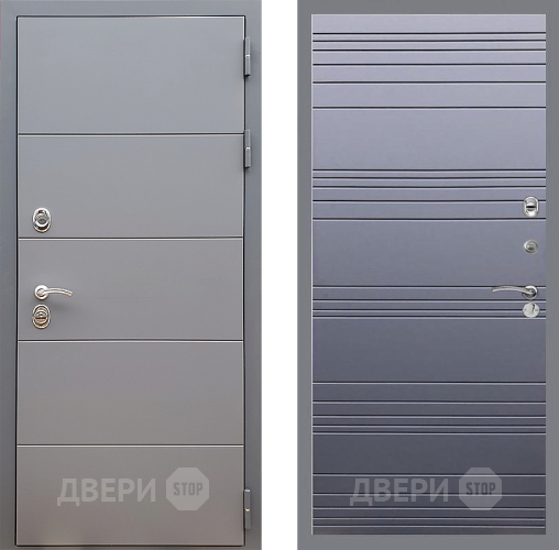Входная металлическая Дверь Стоп АРТ ГРАФИТ Лайн Силк титан в Протвино